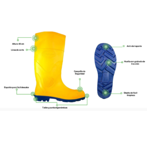 Bota Dakota dieléctrica amarilla con casquillo. DR-AY-IDA