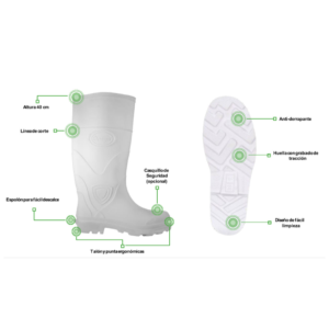 ⁠Bota Dakota dieléctrica blanca con casquillo. DR-BB-IDQ