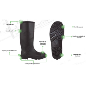 BOTA DAKOTA NEGRA CON CASQUILLO DR-NW-IDQ