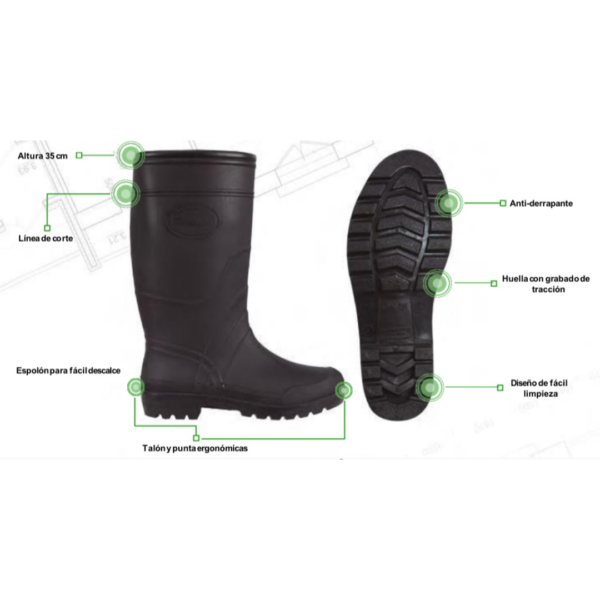 ⁠Bota Ferretera sin casquillo. DR-NW-PVO