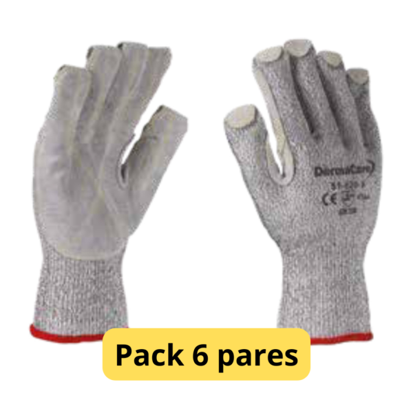 GUANTES ANTICORTE, PALMA DE CARNAZA FT-51-628