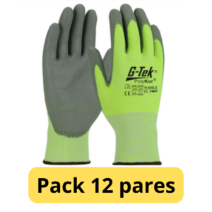 Guante Anticorte PIP-16-645LG con Palma de Poliuretano El **guante anticorte** PIP-16-645LG es una solución de seguridad ideal para entornos laborales que requieren protección sin comprometer la destreza. Este **guante de seguridad** se presenta en un paquete de 12 pares y cuenta con características técnicas avanzadas para satisfacer las demandas más exigentes. #### Especificaciones Técnicas - **Material**: Construido con mezcla de PoliKor® de punto sin costuras, que combina poliéster y nylon para una estructura ligera y resistente. - **Recubrimiento**: La palma y los dedos están recubiertos de poliuretano, proporcionando un agarre excepcional en condiciones secas y ligeramente aceitosas. - **Agarre**: Diseño de agarre plano, ideal para trabajos que requieren alta precisión y control. - **Transpirabilidad**: Su construcción sin costuras mejora la comodidad y permite la transpiración, reduciendo la acumulación de sudor. - **Muñeca de Punto**: Diseñada para evitar la entrada de suciedad y residuos, manteniendo el interior del guante limpio. - **Coloración de Alta Visibilidad**: Facilita la identificación rápida en entornos con poca luz, mejorando la seguridad general. - **Tamaños**: Equipado con dobladillos codificados por colores para una fácil identificación del tamaño. #### Aplicaciones Recomendadas Este **guante anticorte** es perfecto para: - **Operaciones de Mantenimiento y Reparación**: Ofrece la protección adecuada mientras se manipulan herramientas y maquinaria. - **Manejo y Clasificación de Piezas**: Su destreza y agarre son ideales para gestionar componentes pequeños y medianos con precisión. - **Envío y Embalaje**: Facilita la manipulación segura de productos en actividades de logística. #### Conclusión El **guante de seguridad** PIP-16-645LG con palma de poliuretano es una opción confiable para quienes buscan un equilibrio entre protección, comodidad y destreza. Su diseño ergonómico y sus características técnicas avanzadas garantizan la eficacia en diversas aplicaciones laborales, asegurando que los trabajadores estén siempre protegidos y equipados para realizar sus tareas con confianza.